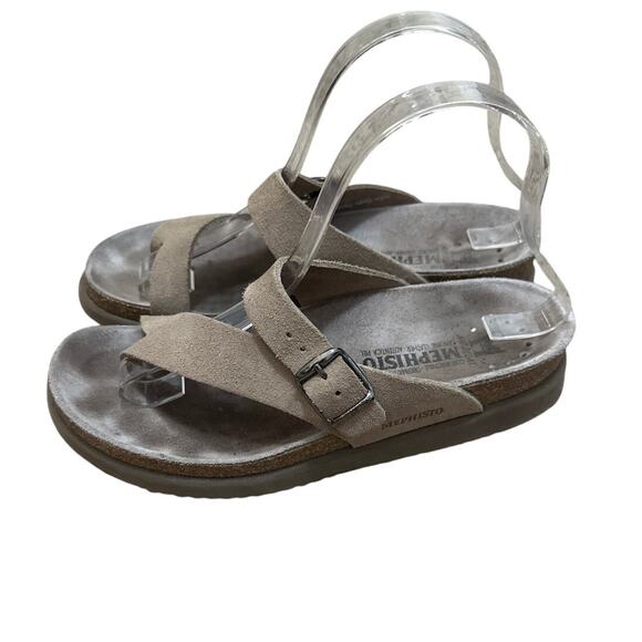 Mephisto Helen Leather Classic Slip On Sandals Size 38 US 8 - Picture 1 of 6